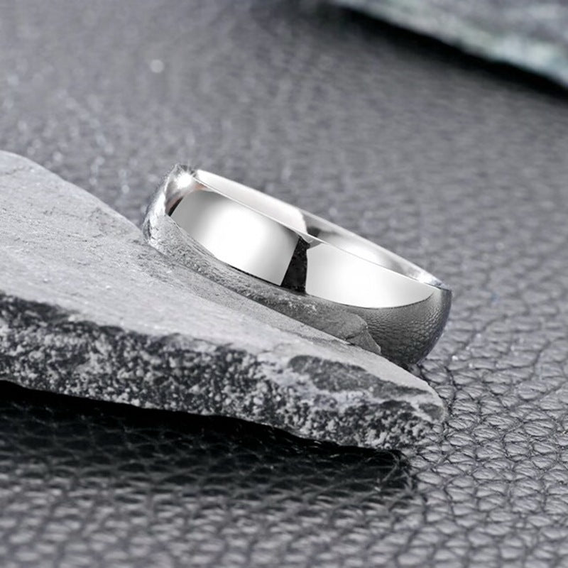 Men's Fashion Stainless Steel Zircon Couple Female Rings