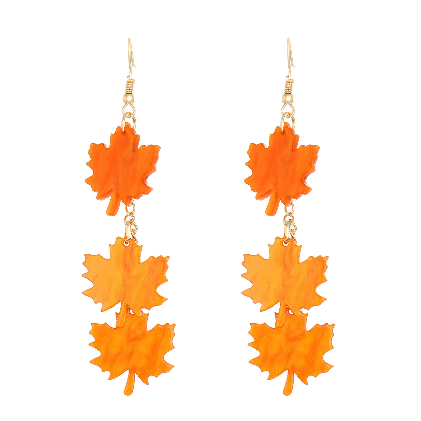 Texture Sense Maple Leaf Female Red Rings