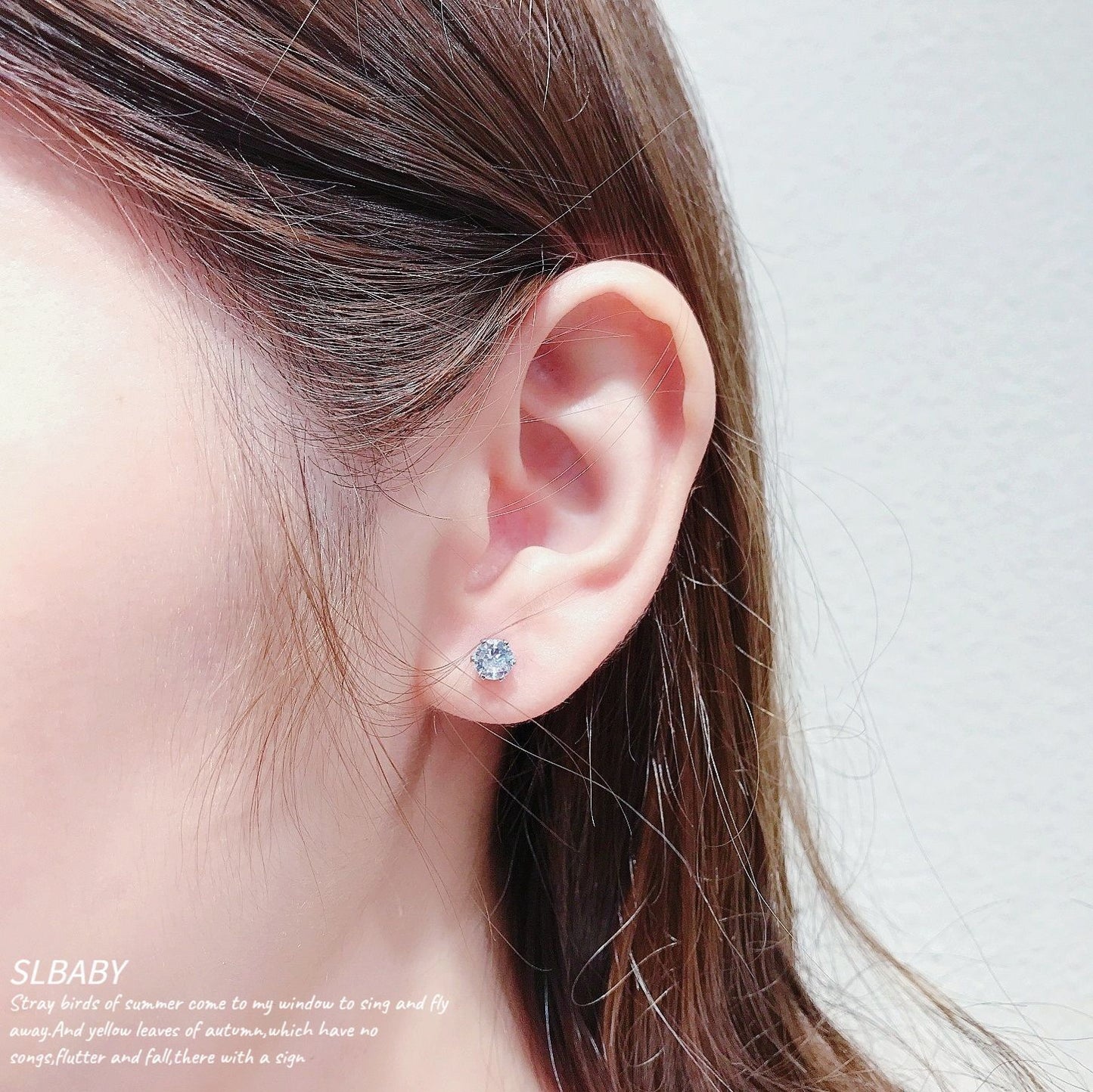 Piercing Master Zircon Sier Needle Gold Earrings
