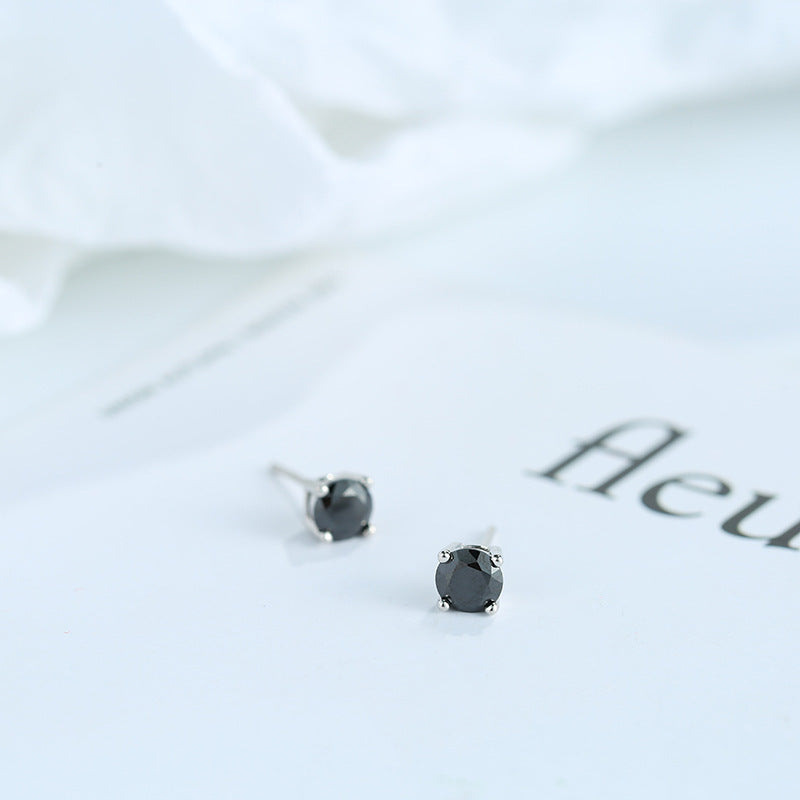 Sier Korean Fashion Rhinestone Zircon Elegant Earrings