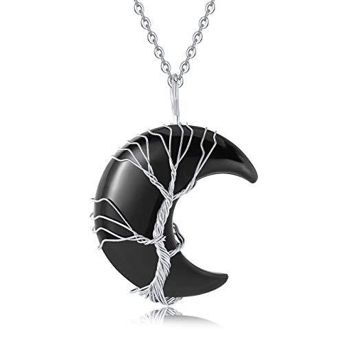 Amethyst Moon Tree Of Life Handmade Necklaces