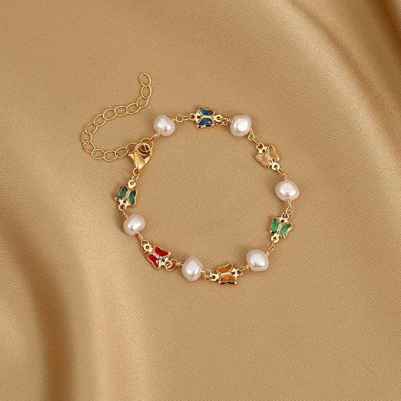 Women's Summer Candy Color Glass Drill Beaded Bracelets