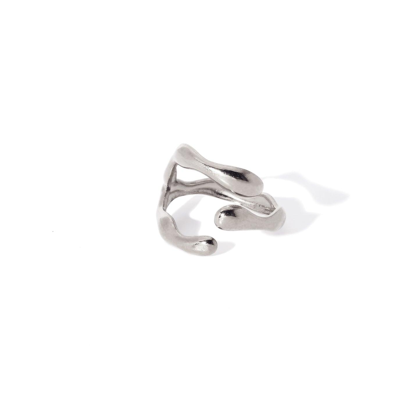 Titanium Steel Gold-plated Geometric Advanced Stainless Rings