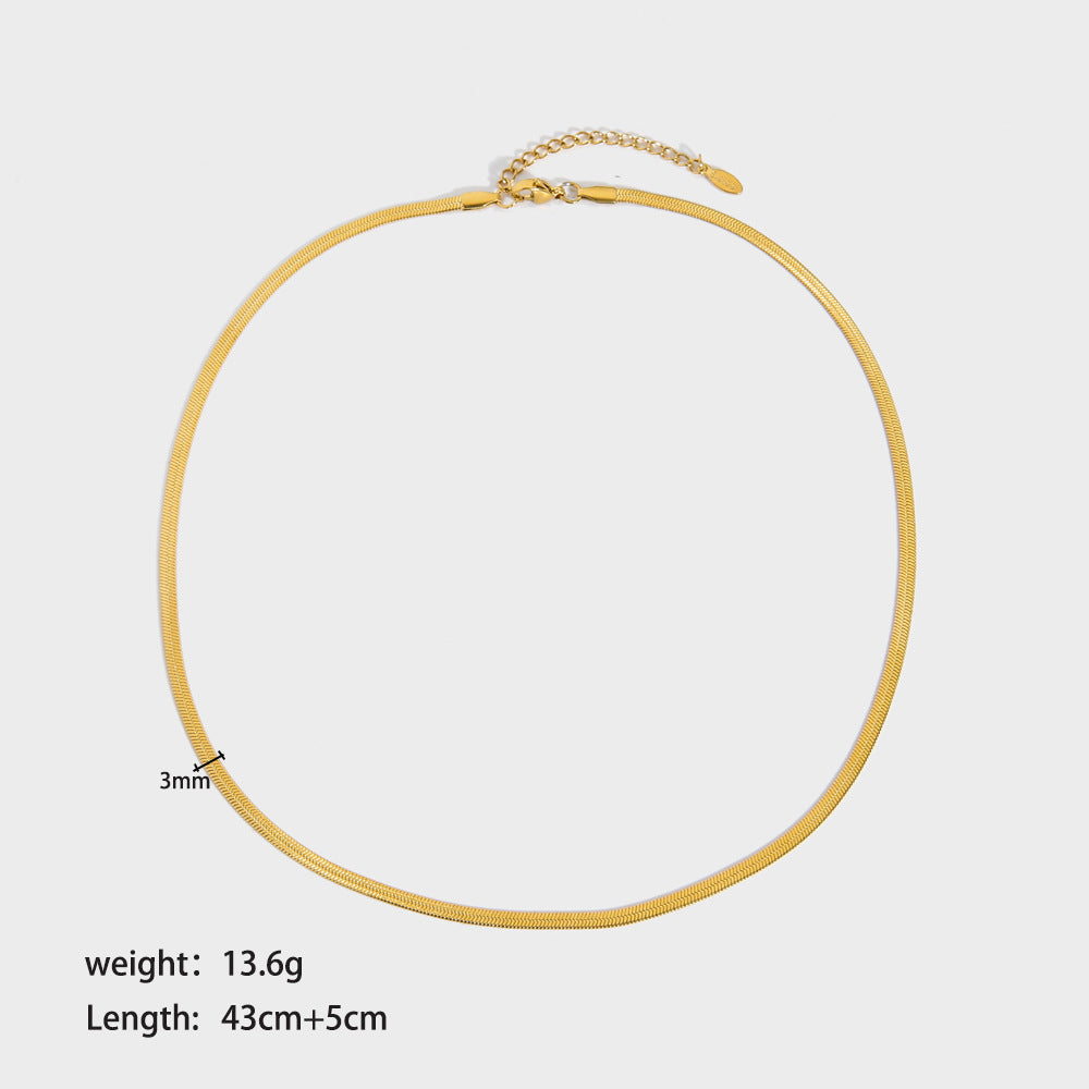 Flowers Chain Lady Temperament High-grade Flat Necklaces