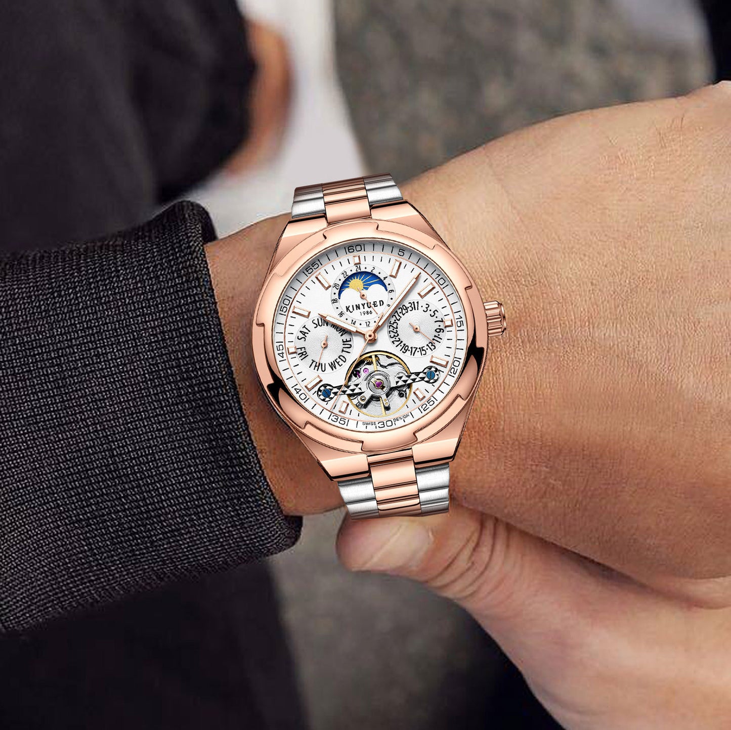 Men's Once Fashion Watch Automatic Business Mechanical Watches