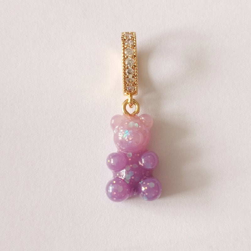 Women's Gummy Bear Versatile Candy Resin Personalized Pendants