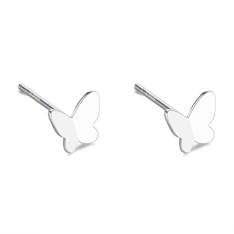 Women's Ear Sterling Compact Mini Double-headed Bar Bone Earrings