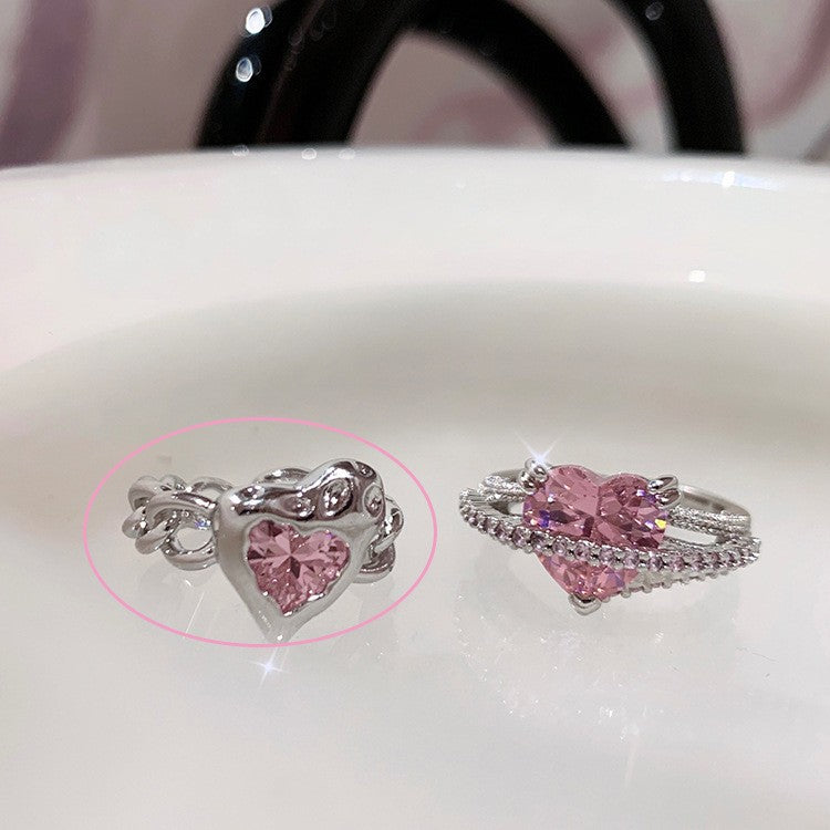 Opal Moonstone Colored Gems Zircon Pink Diamond Female Rings