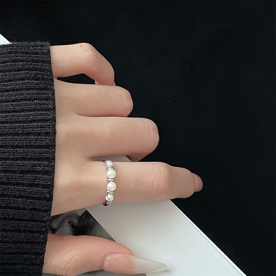 Rhinestone Elegant Open-end Personality French Minority Design Sense Rings