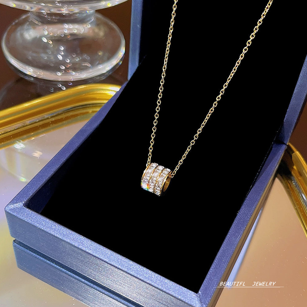 Women's Bow Zircon Clavicle Chain Titanium Steel Necklaces
