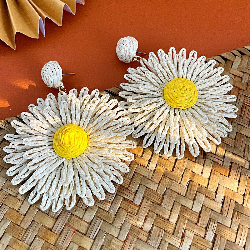 Rope Flower Summer Personalized Small Fresh Fashion Earrings