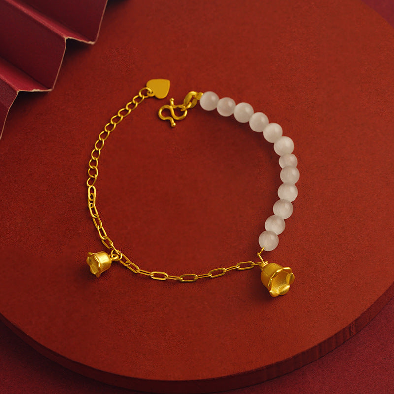Bow Simulation Brass Decoration Vietnam Alluvial Gold Pendants