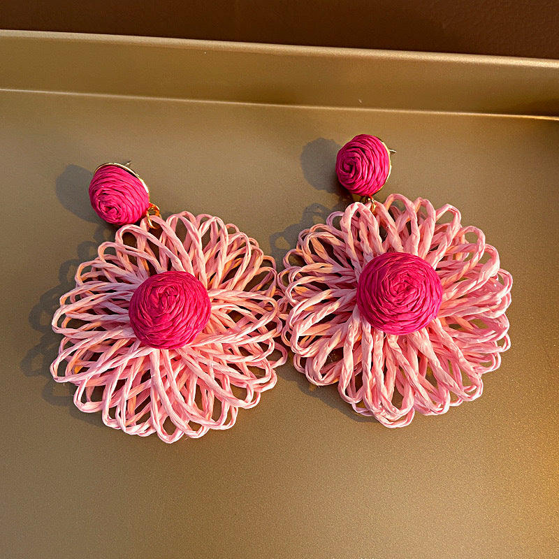 Rope Flower Summer Personalized Small Fresh Fashion Earrings