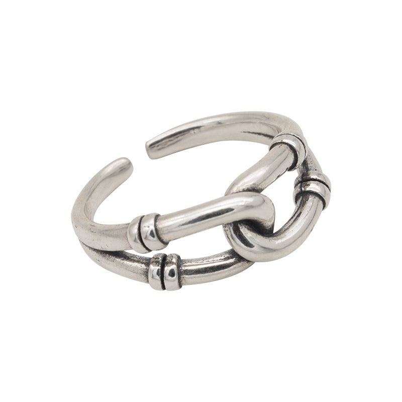 Design Female Simple Cold Style Chain Rings