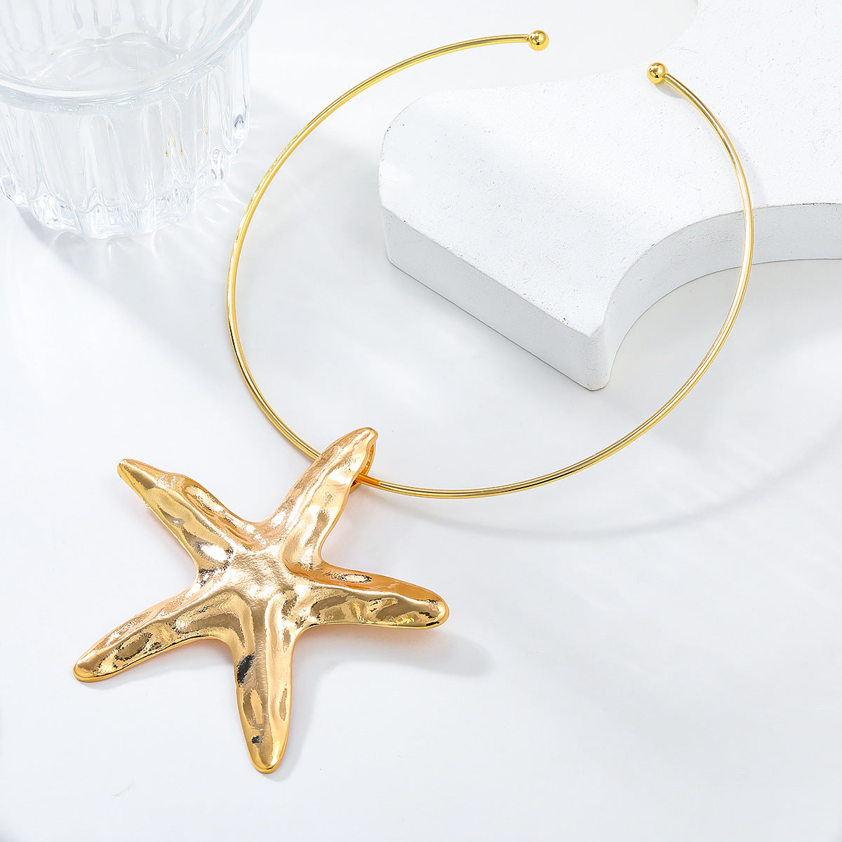 Women's Alloy Starfish Collar Exaggerated Trendy Metal Necklaces