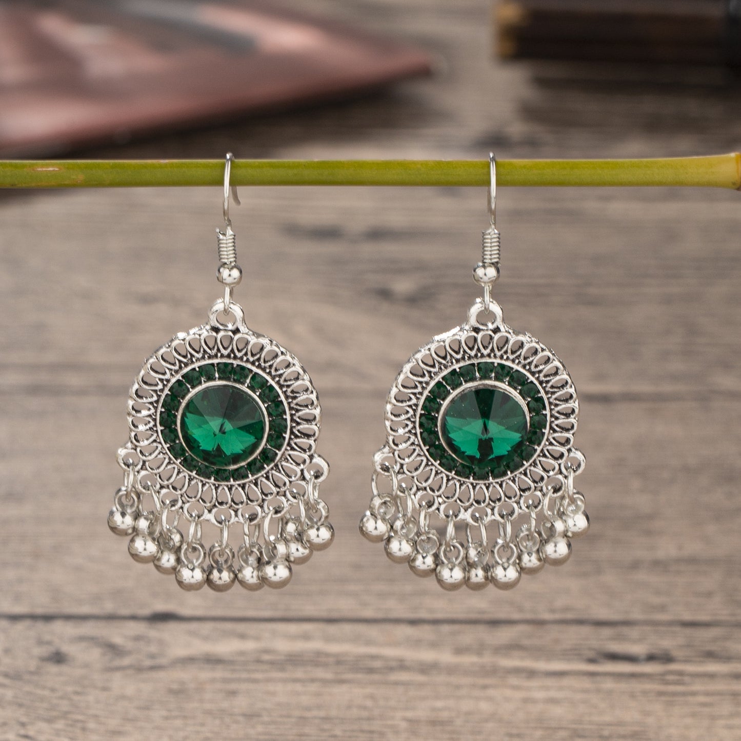 Women's Indian Style Ornament Bohemian Tassel Bell Earrings