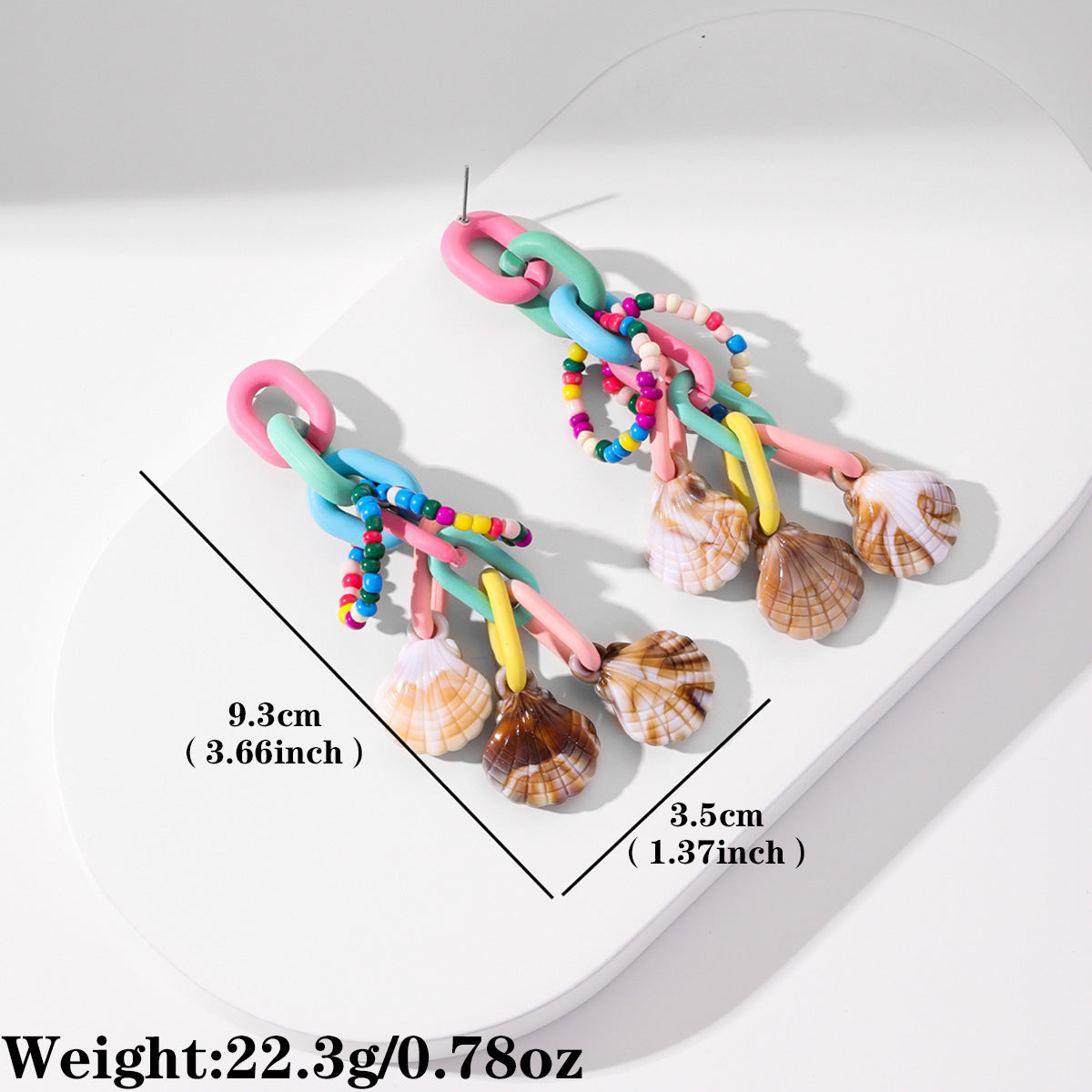 Fashion Design Candy Color Chain Female Dopamine Rings