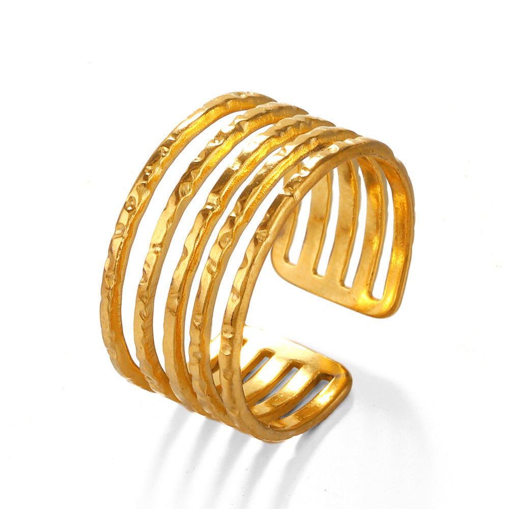 Simple Popular Line Titanium Steel Female Personalized Hip Rings