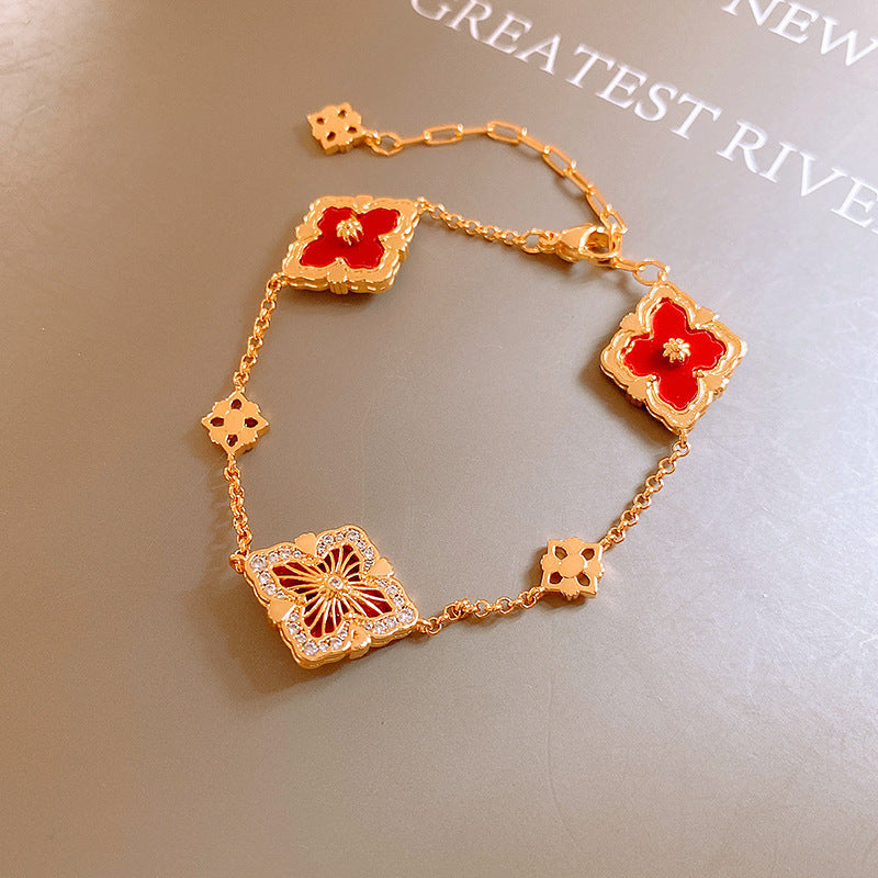 Women's High Version Lucky Four-leaf Grass Light Luxury Bracelets