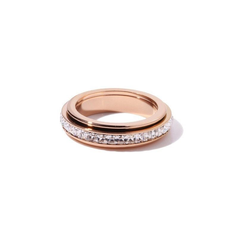 Women's Steel Starry Korean Design Trendy Light Luxury Rings