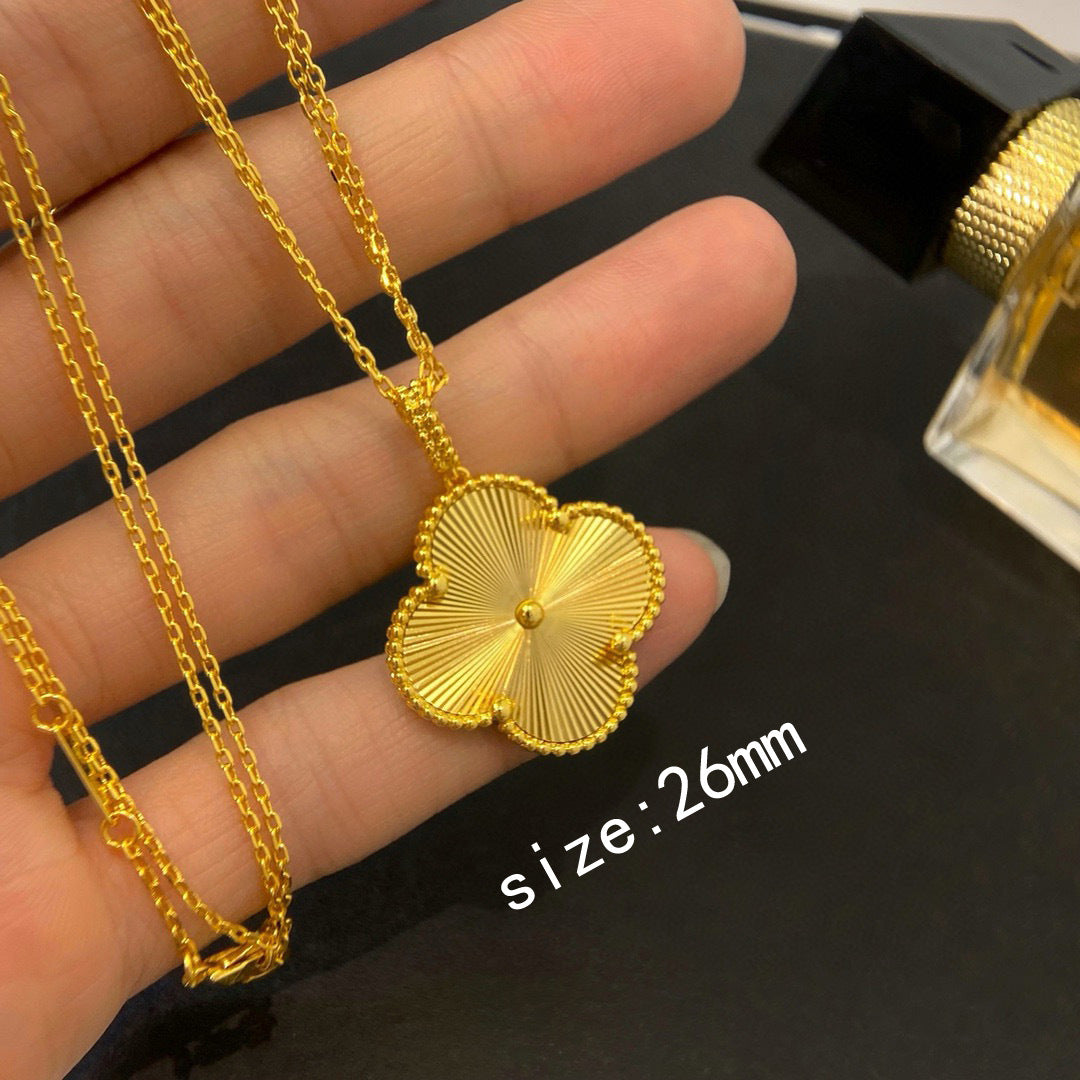 Big Flower Light Luxury Stainless Steel Pendants