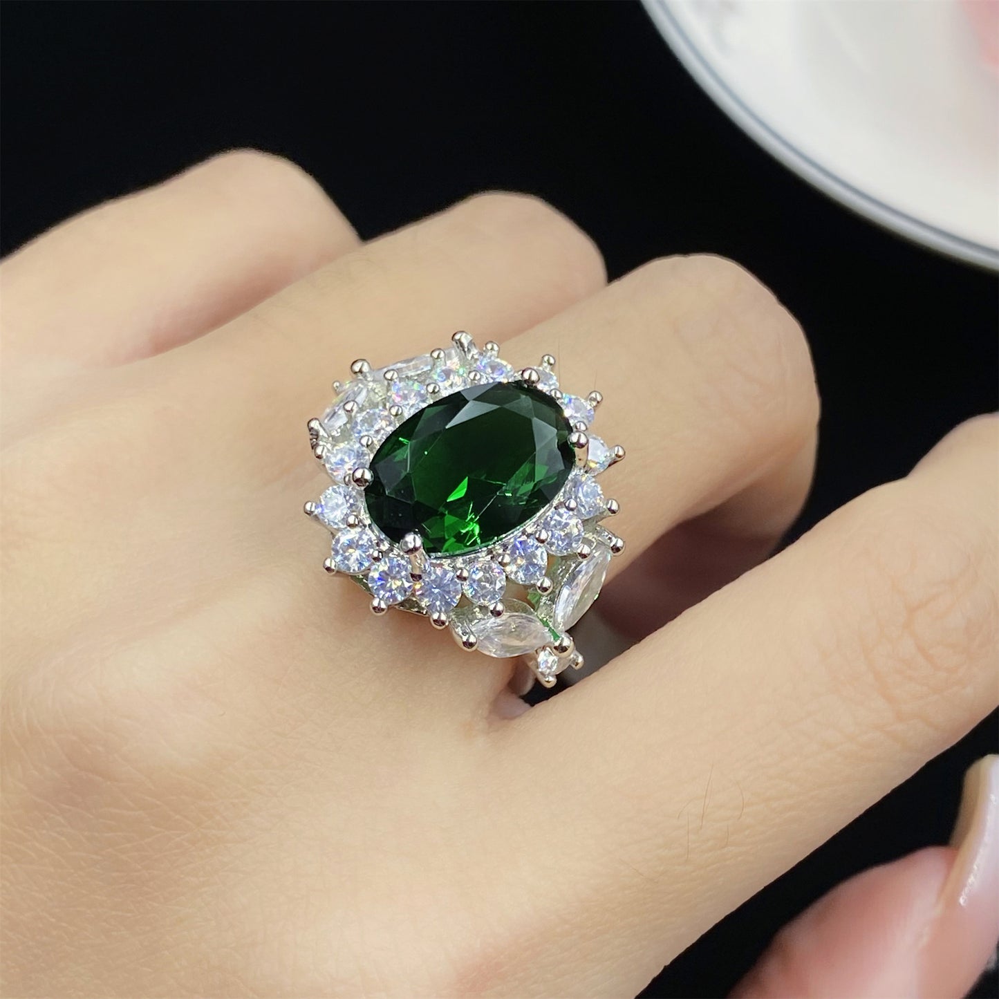 Luxury Live Simulation Emerald Tourmaline Full Pendants