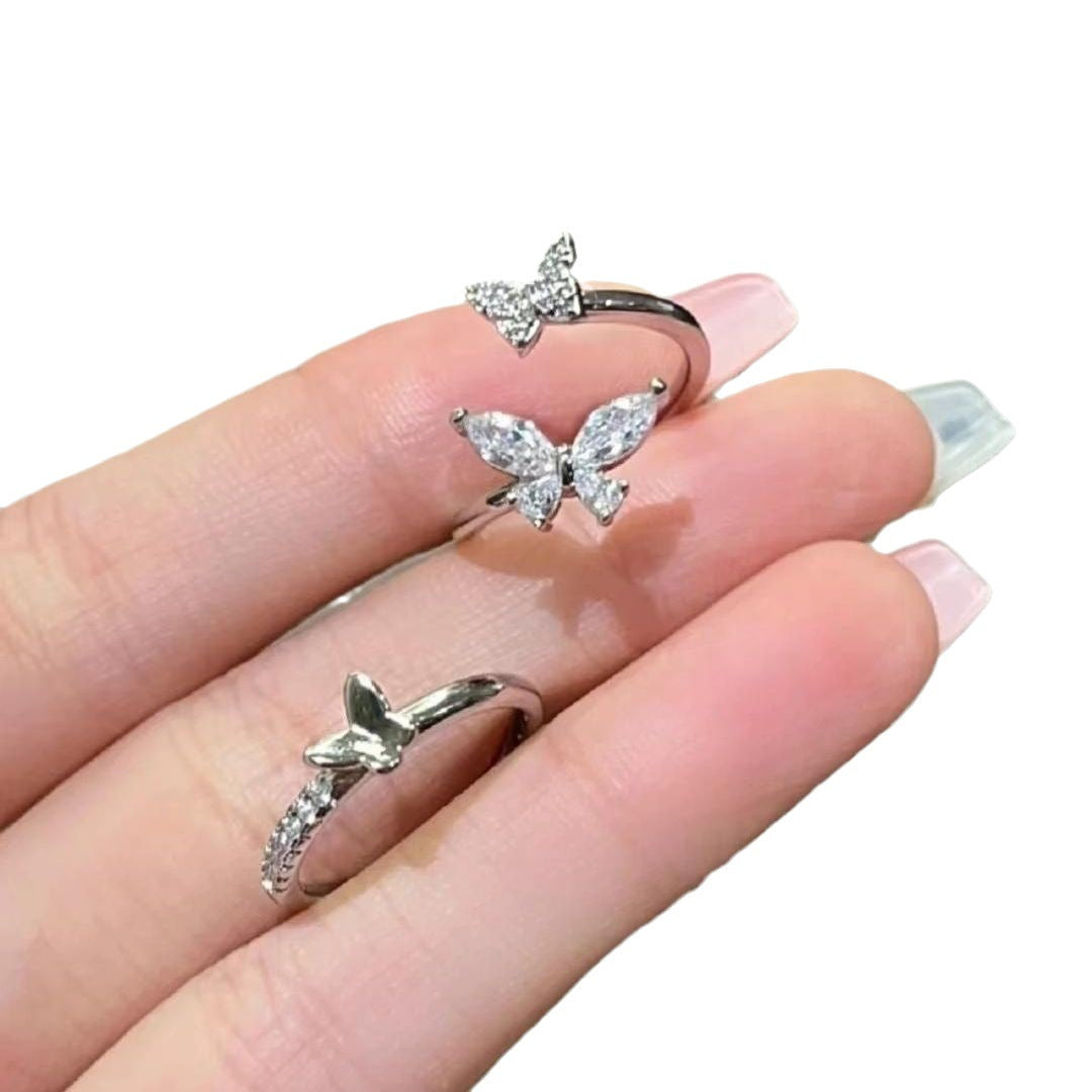 Fairy Butterfly Opening Affordable Luxury Fashion Rings