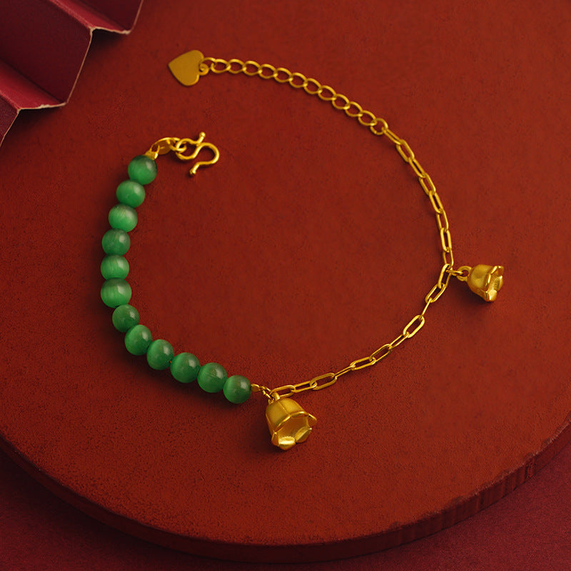 Bow Simulation Brass Decoration Vietnam Alluvial Gold Pendants