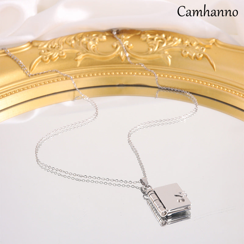 Titanium Steel Love Letter Open Couple Necklaces