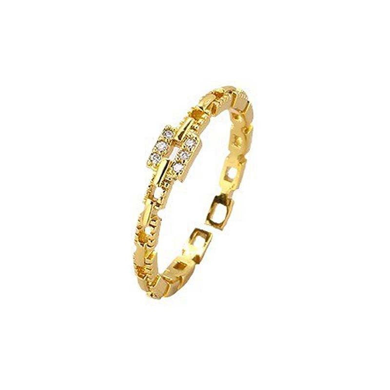 Women's East Gate Simple Geometric Super Flash Rings