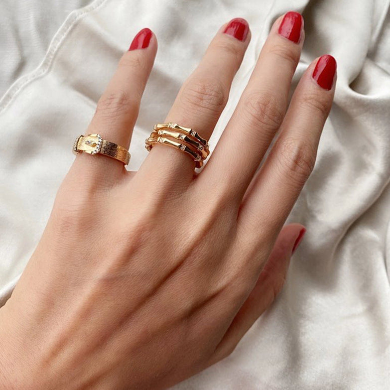 Women's Style Bamboo Open Trendy Design High-grade Bracelets