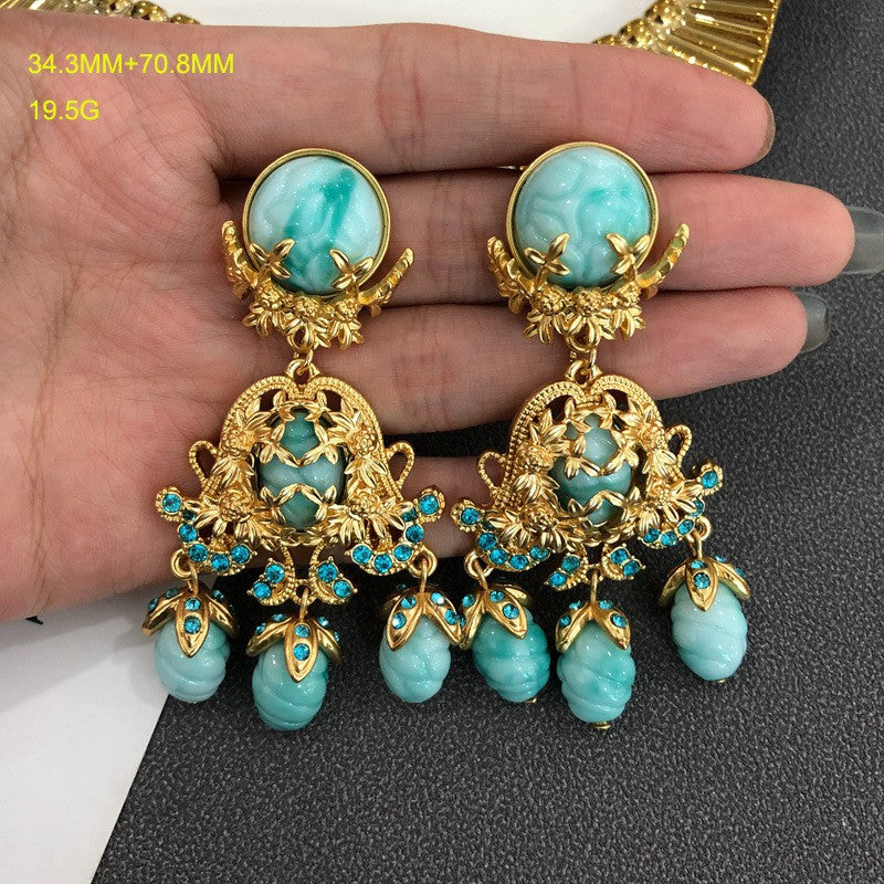 Pink Ear Clip Electroplated Real Gold Earrings