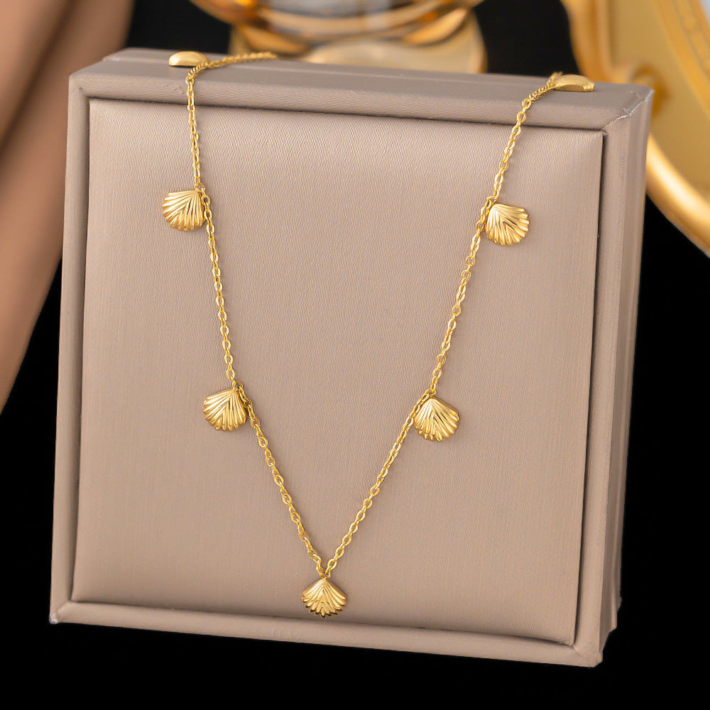 Women's Butterfly Bead Love Plane Rose Letter Square Necklaces
