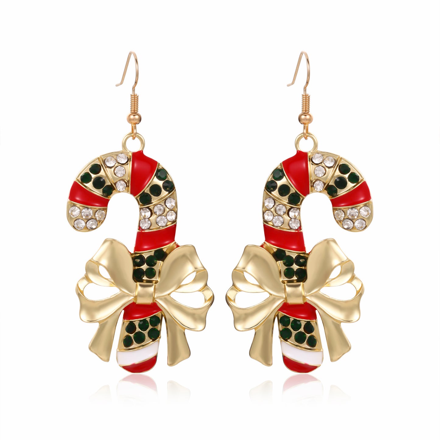 Christmas Female Creative Fashion Dripping Oil Tree Earrings