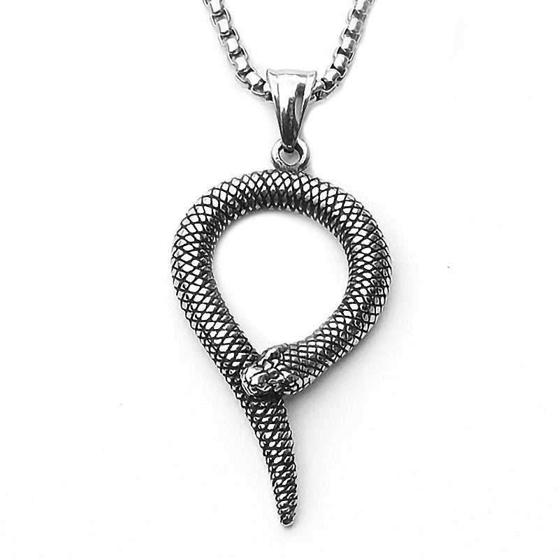 Men's Vintage Cross Ghost Head Titanium Fashion Necklaces