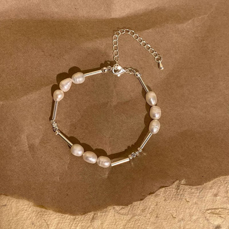 Twin Pearl Light Luxury Minority Exquisite Elastic Bracelets