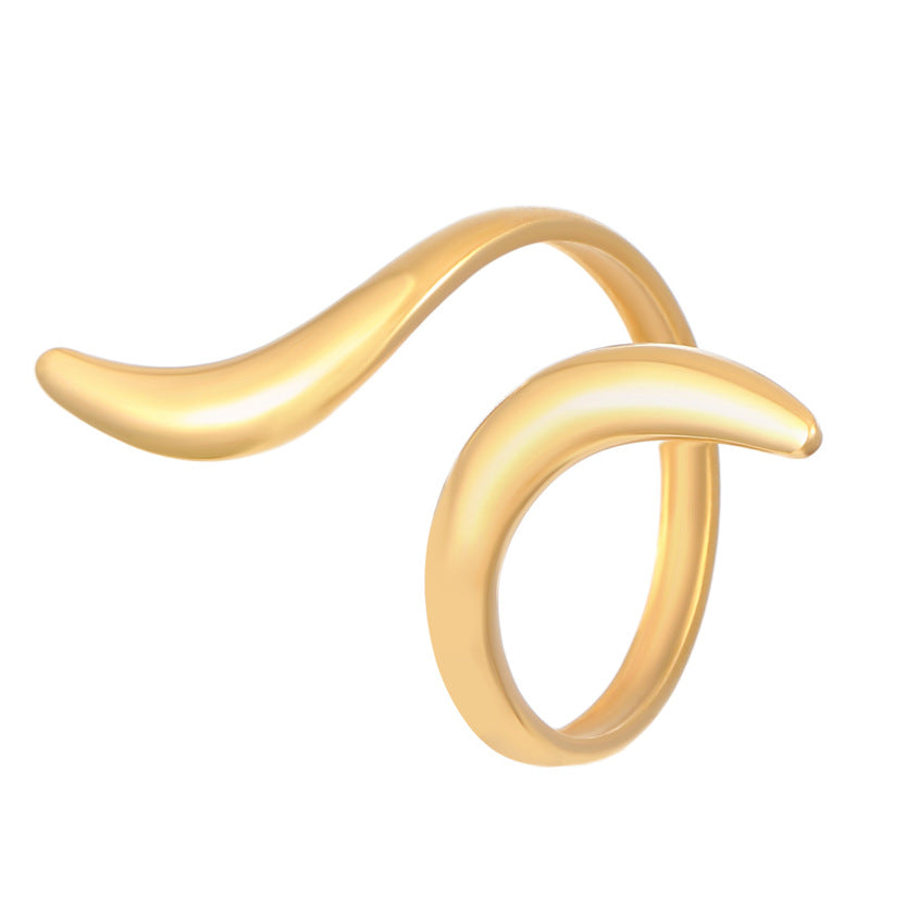 Advanced Exaggerated Stainless Steel Female Flower Rings