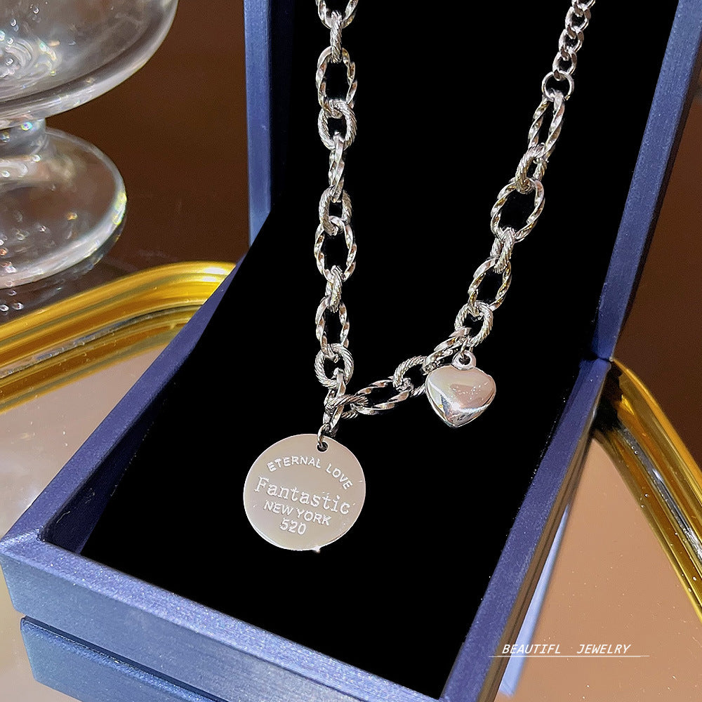 Women's Bow Zircon Clavicle Chain Titanium Steel Necklaces