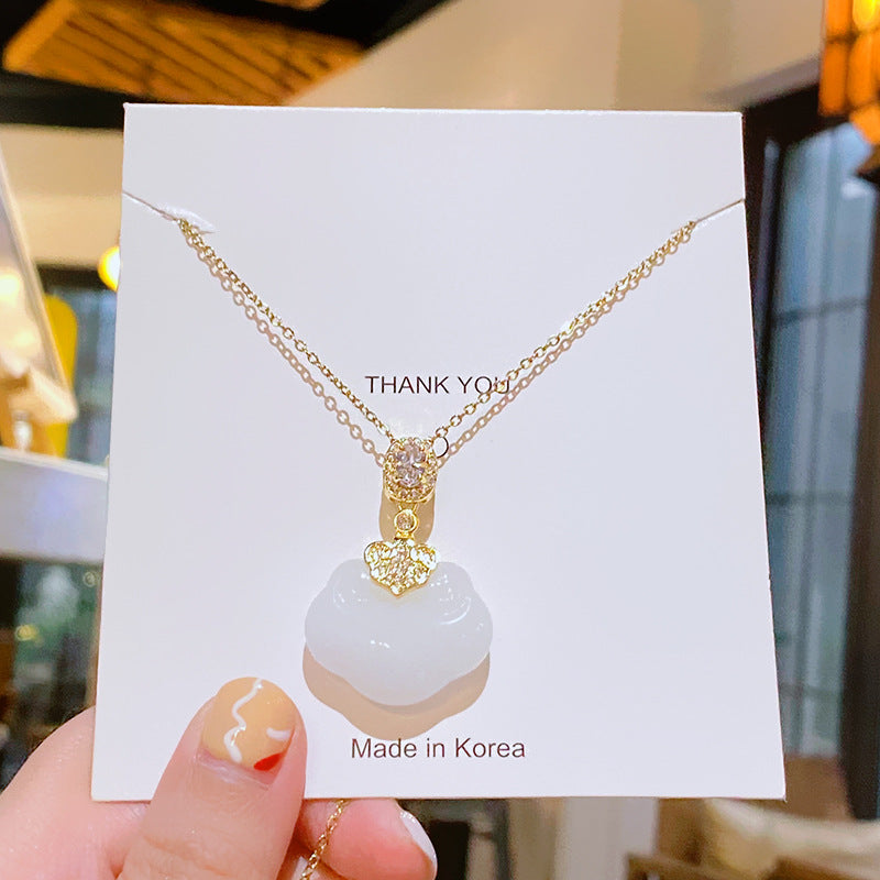 Flower Titanium Steel Female Summer Wild Necklaces