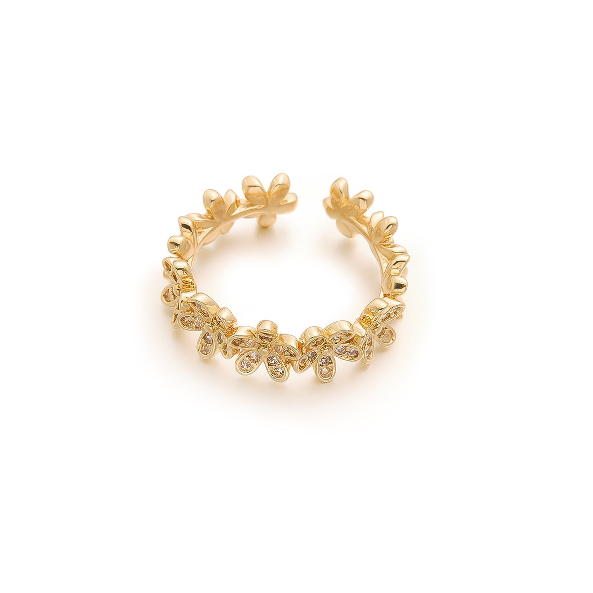 Real Gold Plated Copper Female Niche Rings