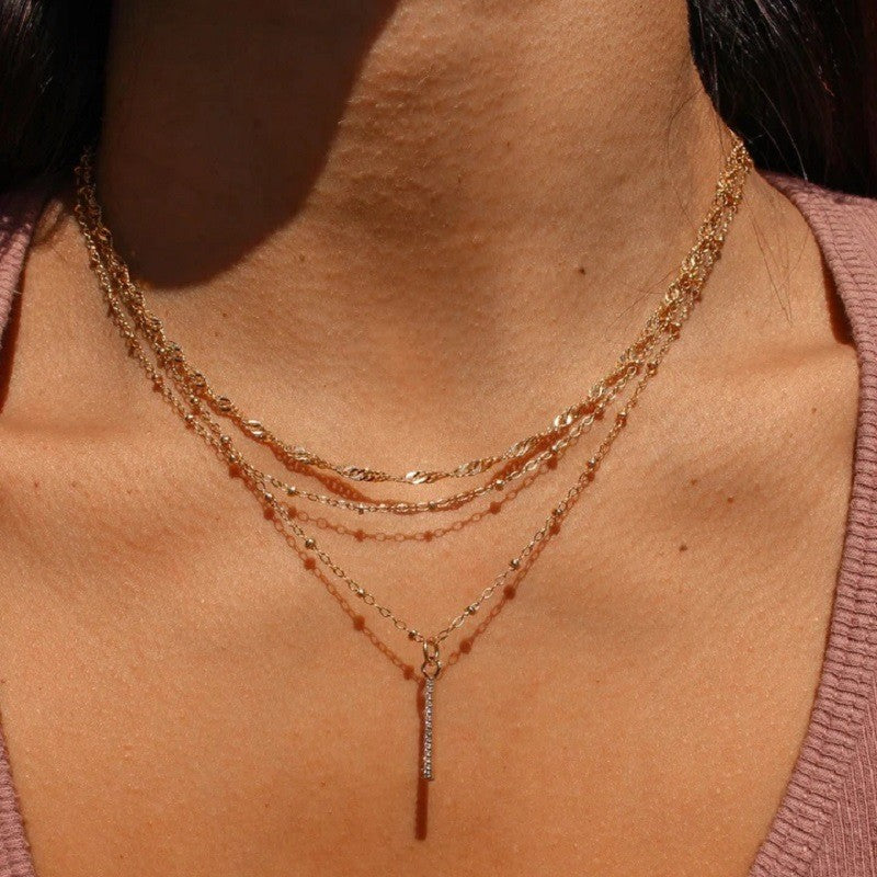Women's Retro Affordable Luxury Niche Chain Set Simple Necklaces