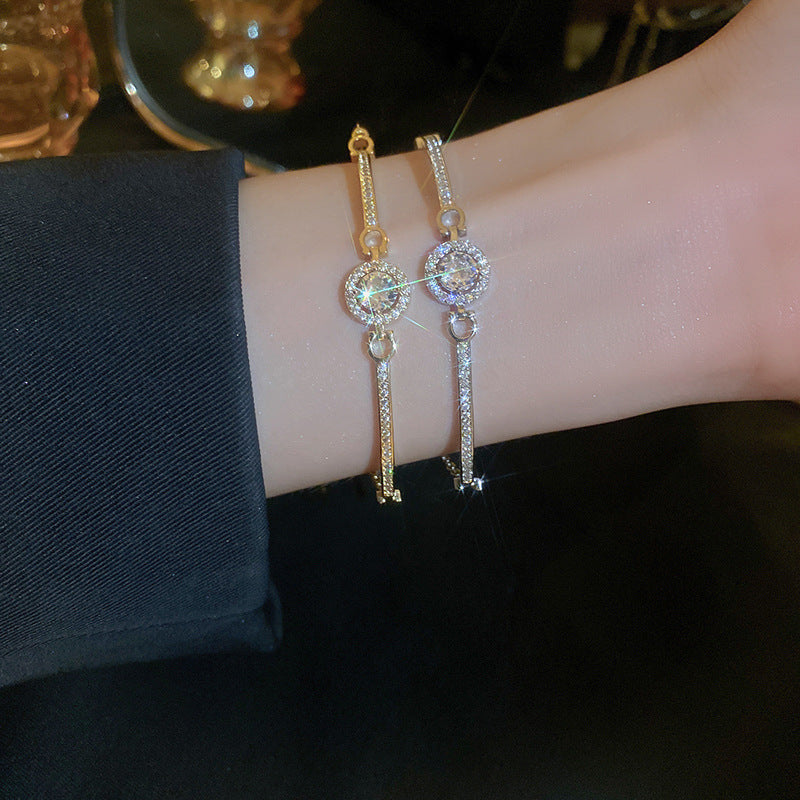 Women's Colorful Zircon Minority Simple Design Fashion Bracelets