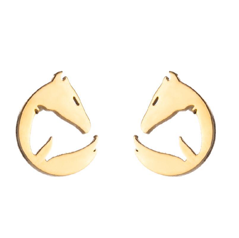 Steel Cute Small Animal Female Design Fashion Cat Earrings