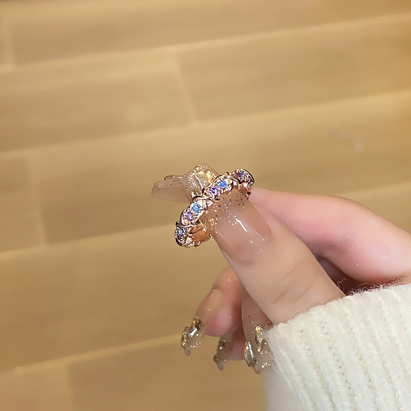 Women's Retro Affordable Luxury Cross Kaleidoscope Colorful Rings