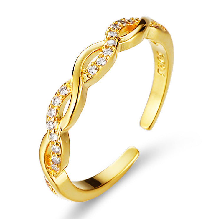 Personality Trendy Female Design Light Luxury Cold Style Open Rings