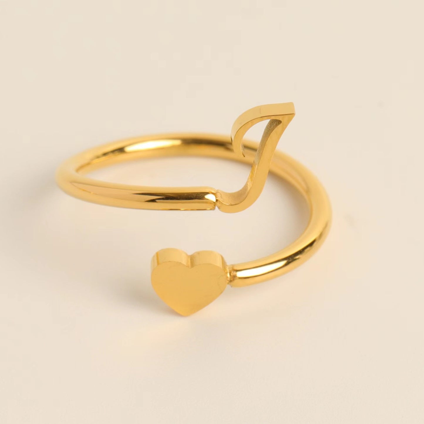 Three-dimensional Love Little Finger Open Adjustable Rings