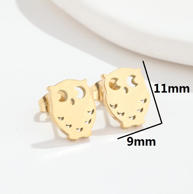 Stainless Steel Geometric Simple Cute Fashion Small Earrings