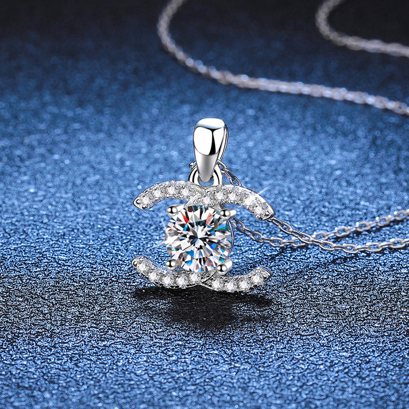 Women's Live Sterling Sier For Moissanite Classic Necklaces