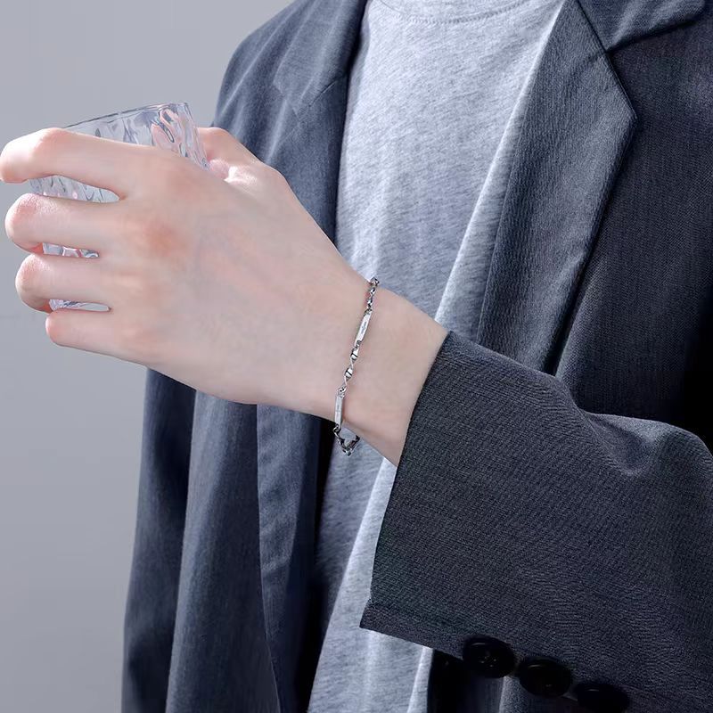 Boys Simple High Sense Titanium Steel Bracelets