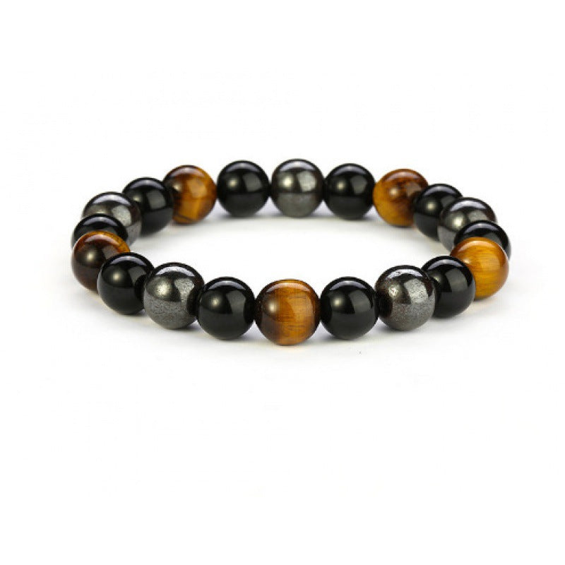 Beaded Tigereye Volcanic Rock Hot Obsidian Bracelets